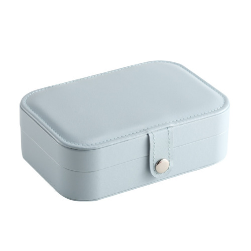 Simple Luxury Portable Travel PU leather Jewelry Case / Boîte de stockage de bijoux